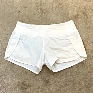 White Lulu Lemon Shorts